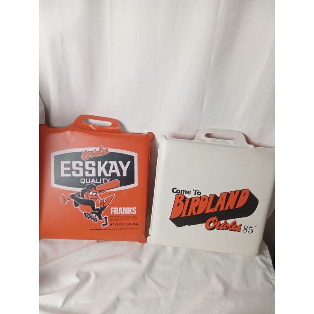 Vintage 1985 Baltimore Orioles Esskay Franks Birdland Stadium Seat Cushion